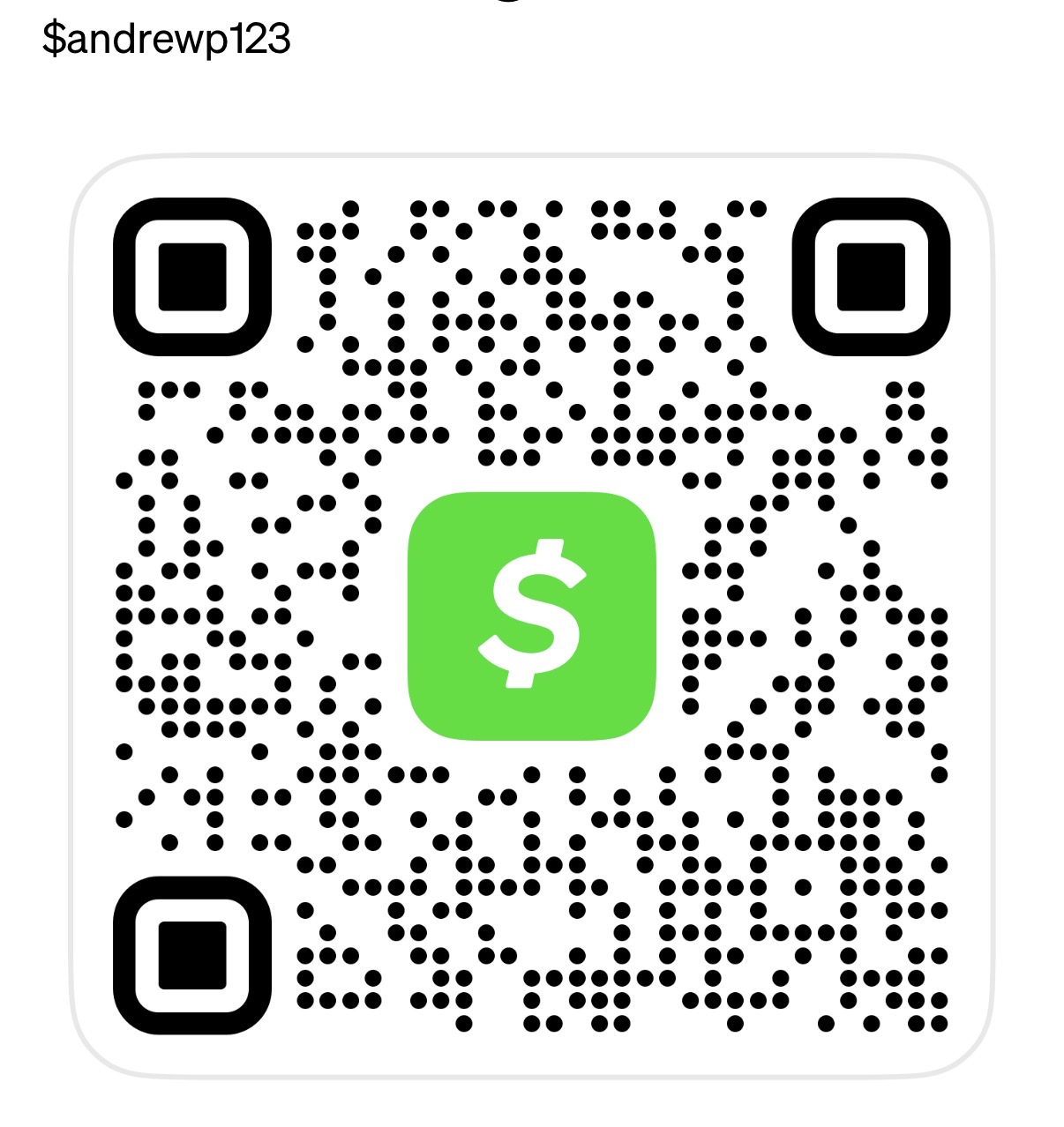 Cash App payment QR code